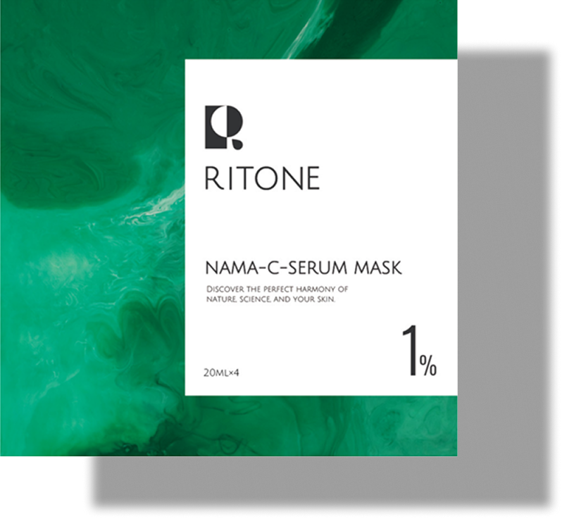 RITONE(リトネ) 生Cセラムマスク1%｜使用期限15分の生ビタミンCシートマスク